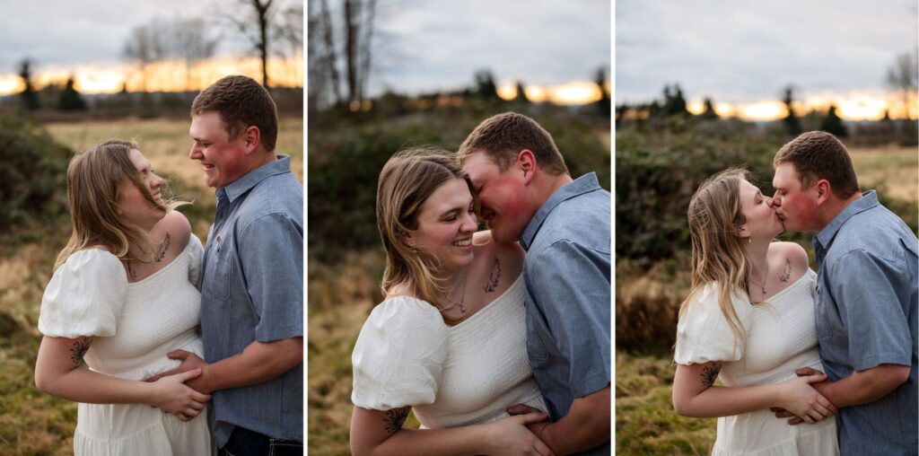 Man-woman-in-a-field-maternity-and-engagement-photo-session